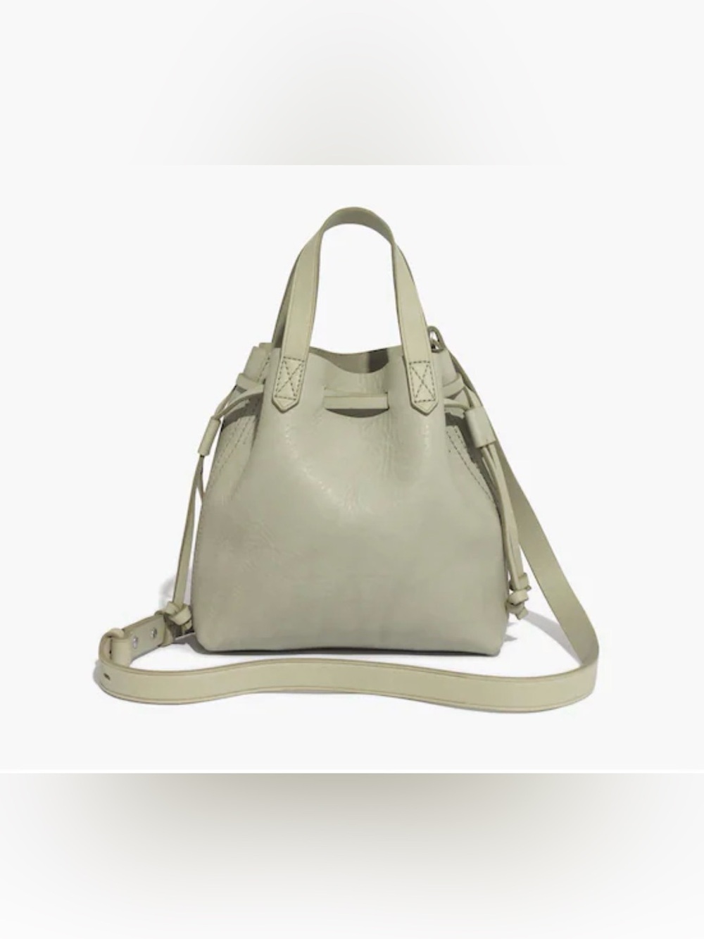 NWT Madewell Small Drawstring Transport Crossbody in Beige